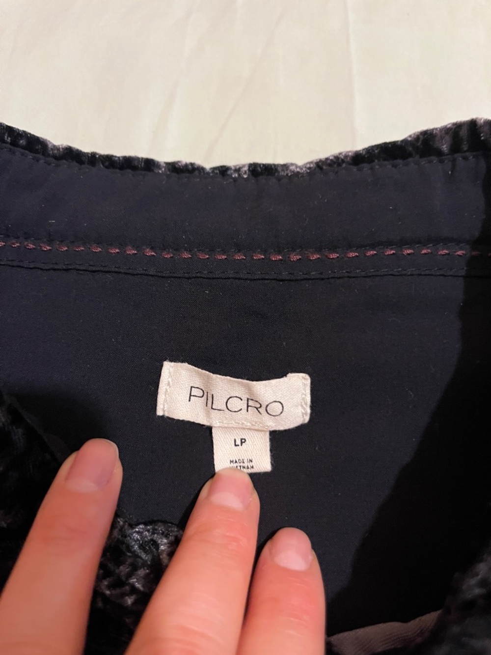 Anthropologie The Hadley Relaxed Buttondown Shirt by Pilcro: Velvet Edition - Picture 9 of 10